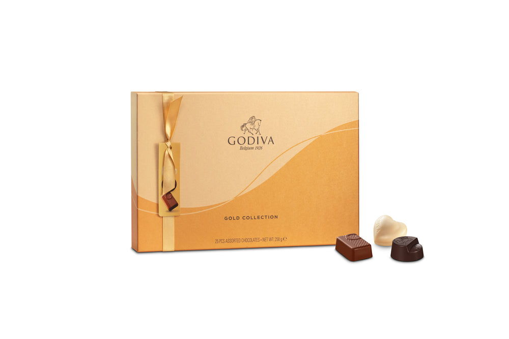 Godiva - Assorted Gold Gift Box Chocolate. 8-15-25 or 35Pcs
