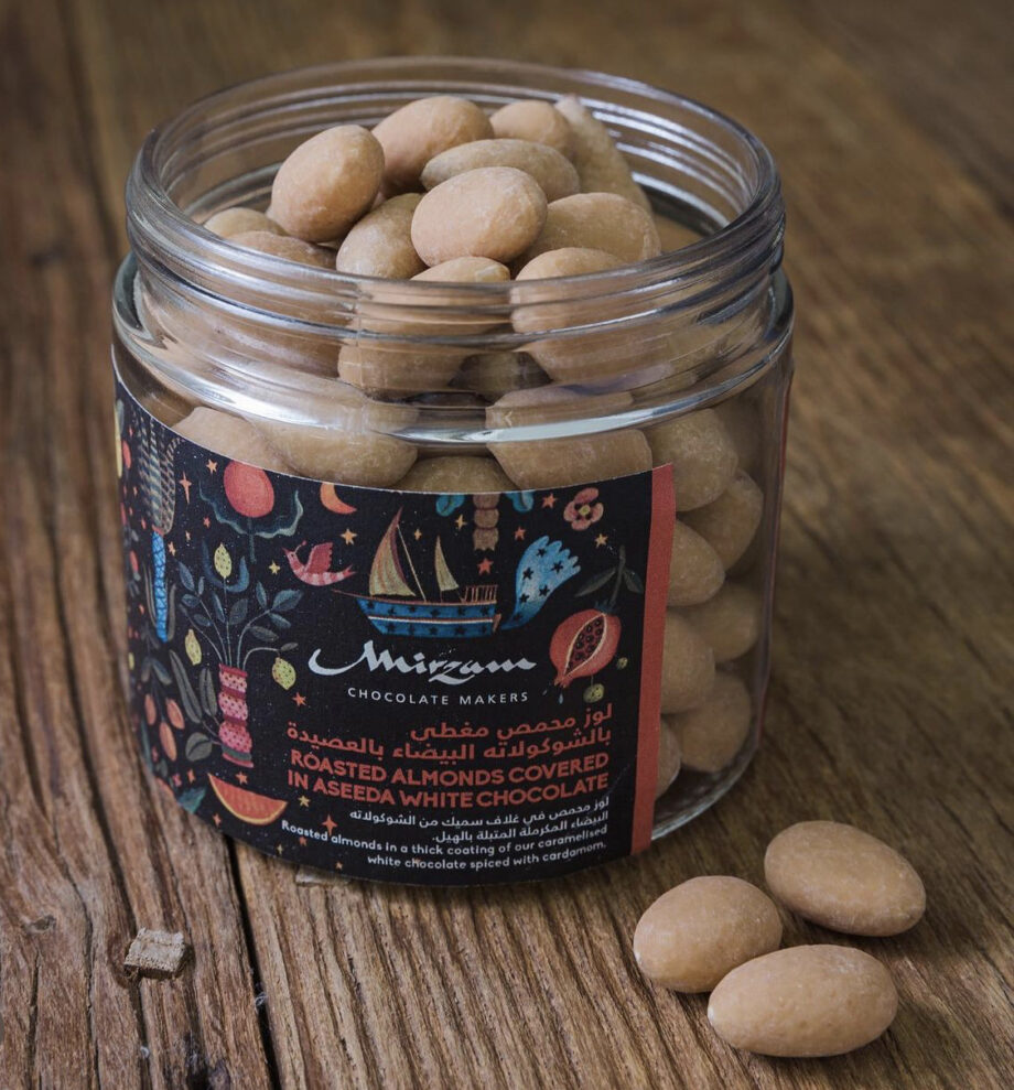 Mirzam - Roasted Almonds Covered in Aseeda White Chocolate