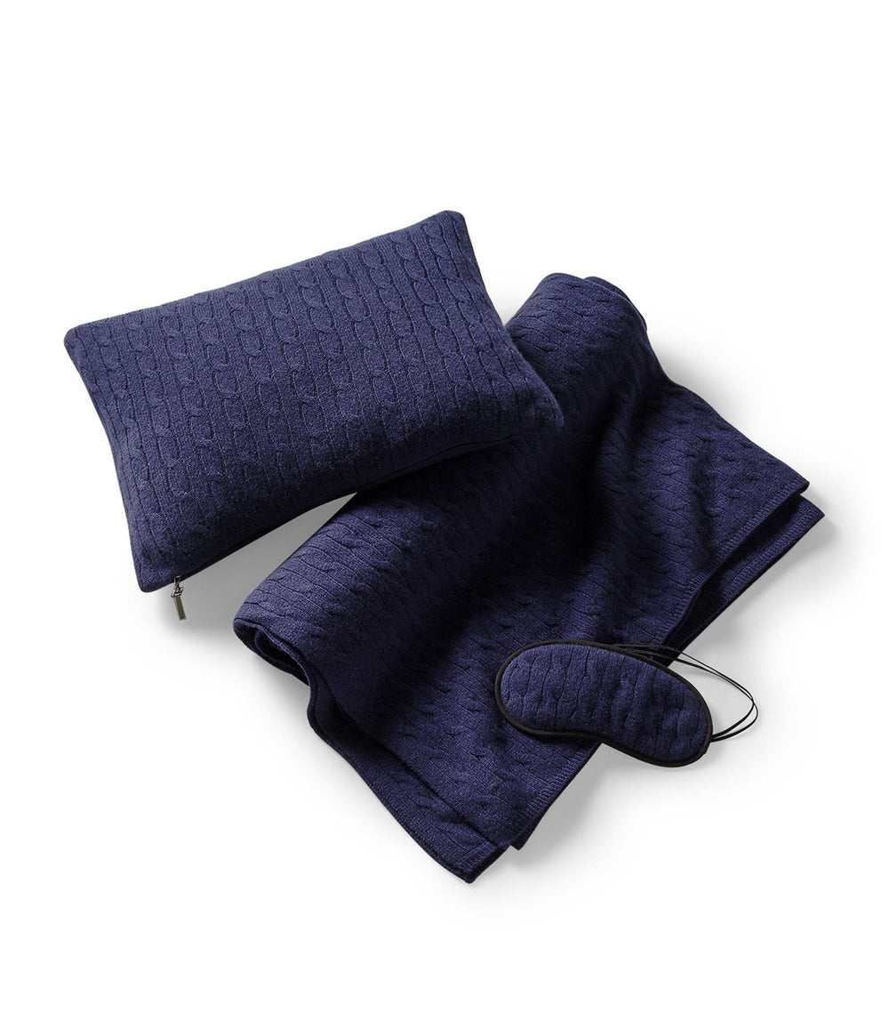 RALPH LAUREN - Cashmere Cable-Knit Travel Set
