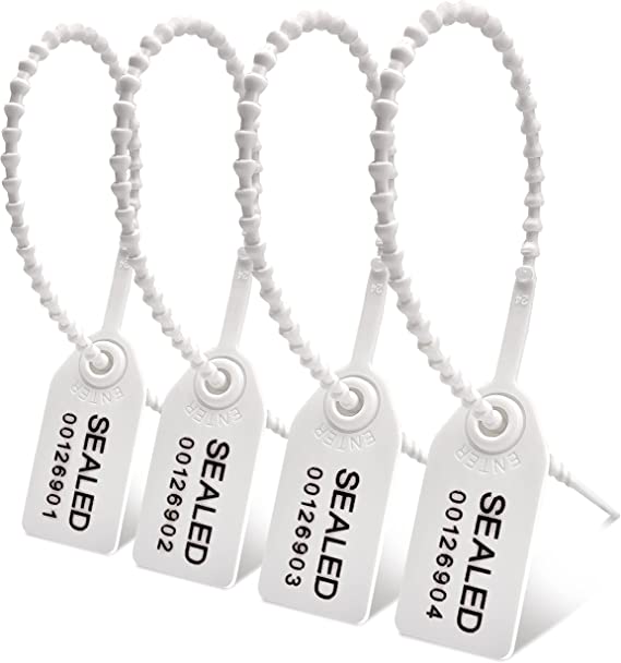 Pull Tite -Disposable Self- Locking numbered Tamper, Safety Seals X 10pcs