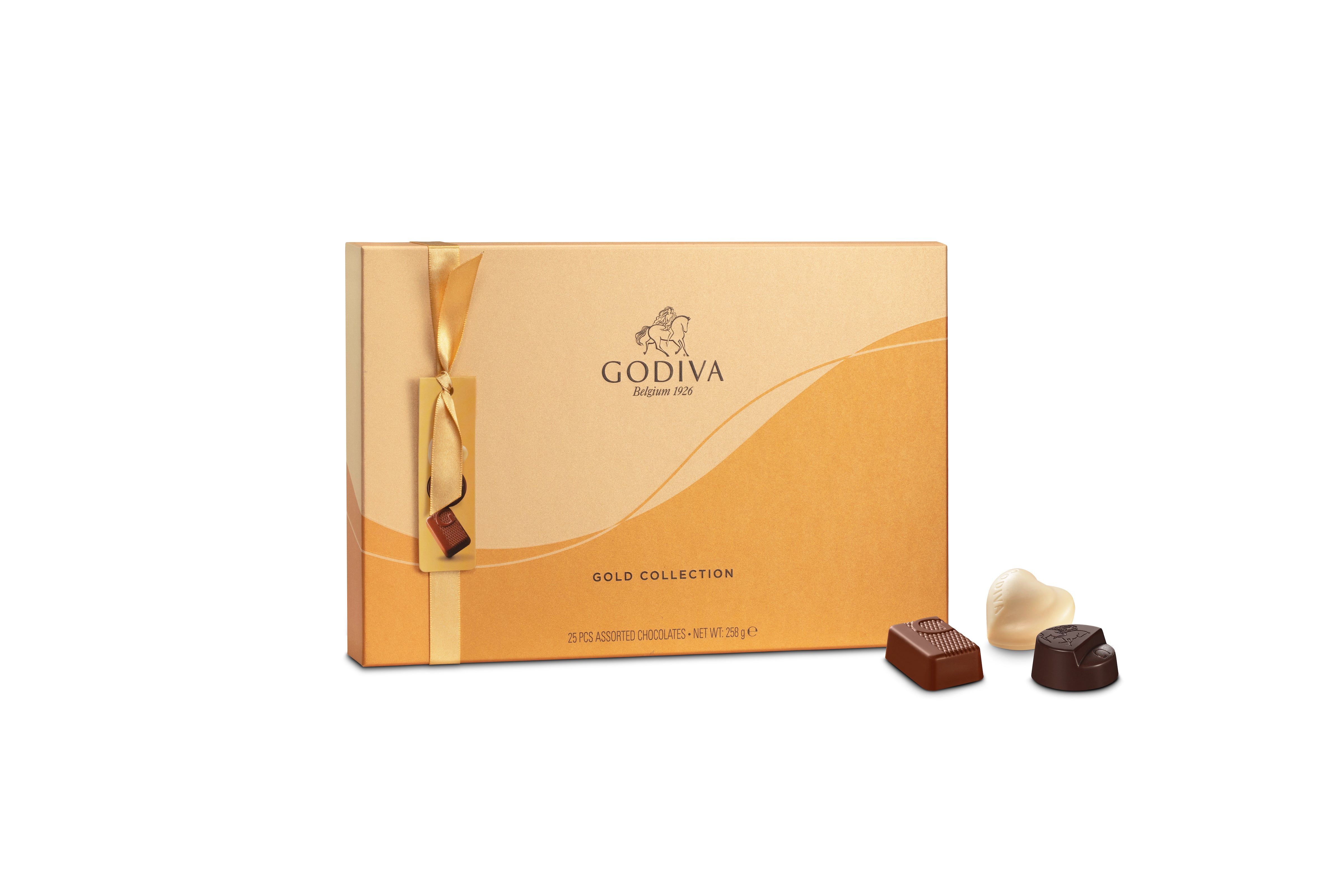 Godiva - Assorted Gold Gift Box Chocolate. 8-15-25 or 35Pcs