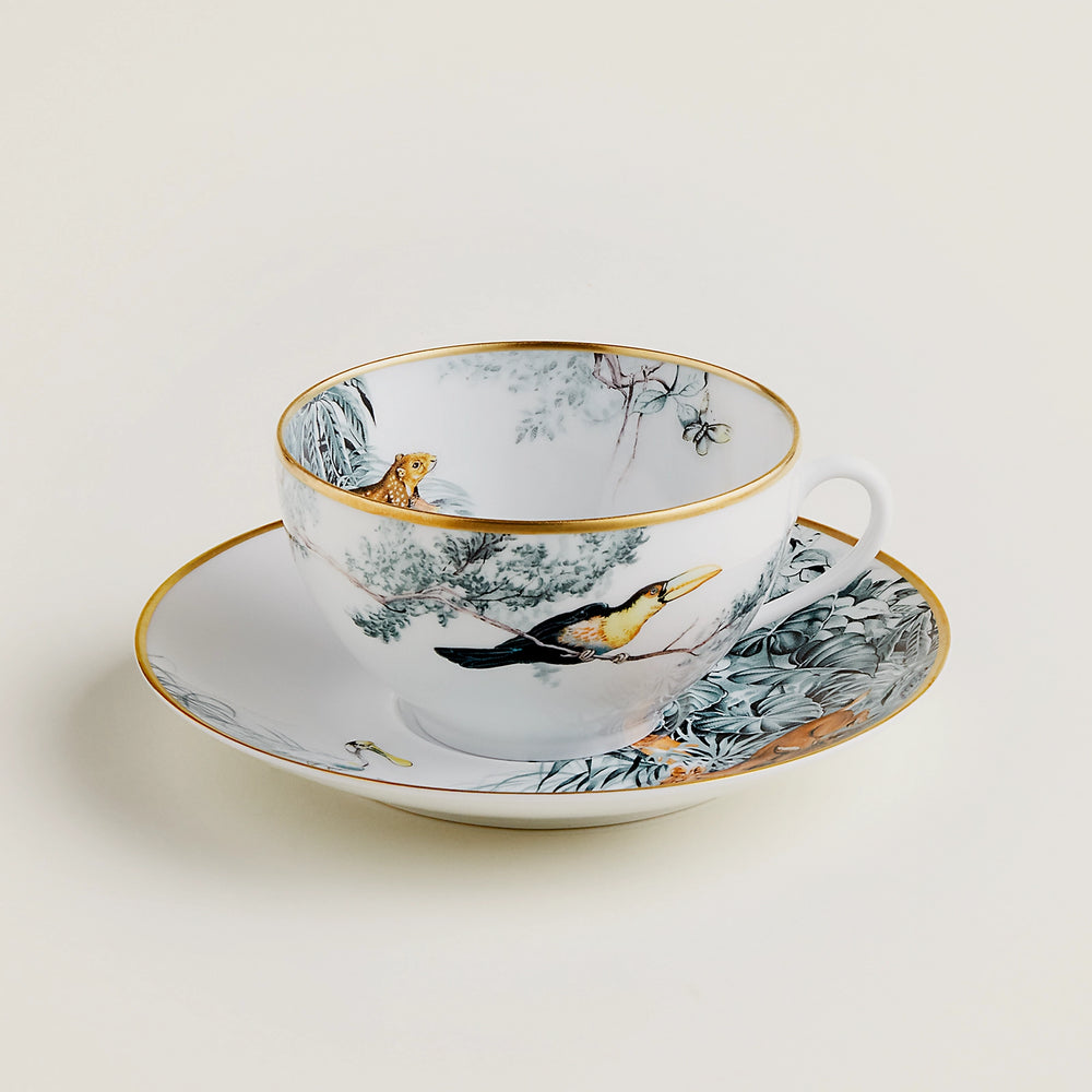 Hèrmes - Carnets d'Equateur breakfast cup and saucer ( Set of 2)