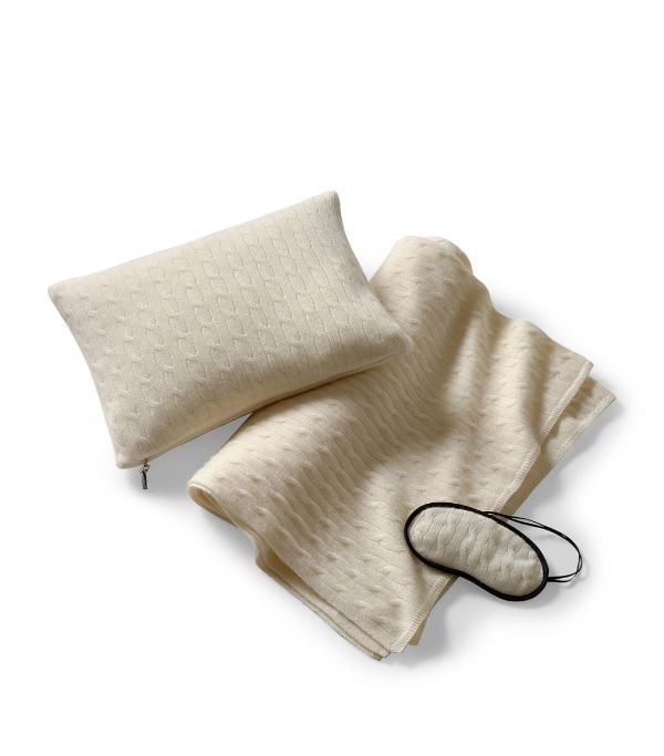 RALPH LAUREN - Cashmere Cable-Knit Travel Set